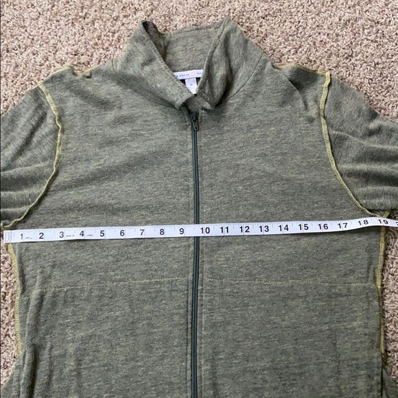 Green Shopbop Basics Zip Up Lightweight Top - Picture 7 of 7